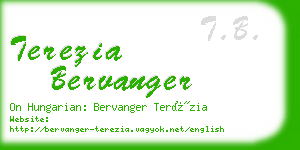 terezia bervanger business card